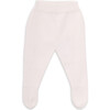 Newborn Cotton Knit Pants, White - Pants - 1 - thumbnail