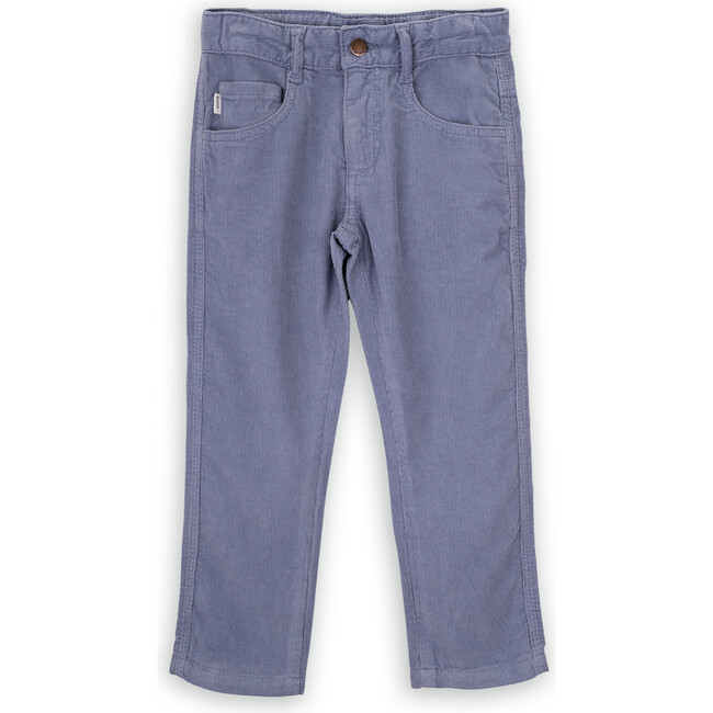 Jake Cotton Corduroy Adjustable Elastic Waist 5-Pocket Trousers, Blue