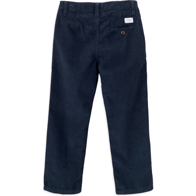 James Cotton Corduroy Adjustable Elastic Waist Chino Trousers, Navy - Pants - 3