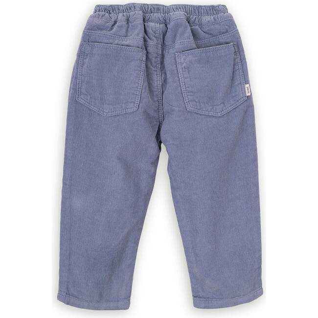 Babys Dylan Cotton Corduroy Elastic Waist Patch Pocket Pants, Blue - Pants - 3