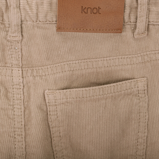 Jake Cotton Corduroy Adjustable Elastic Waist 5-Pocket Trousers, Beige - Pants - 4