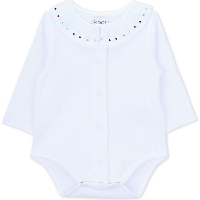 Winter Dots Long Sleeve Body, White