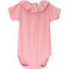 Ruby Crew Neck Ruffled Collar Short Sleeve Body, Muted Clay Rose - Onesies - 1 - thumbnail
