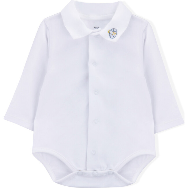Long Sleeve Body Newborn Birdy, White