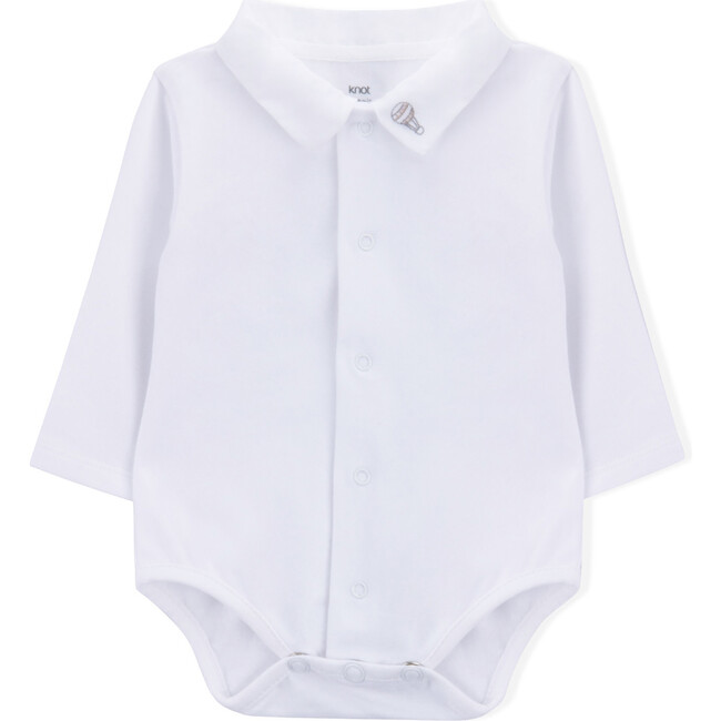 Long Sleeve Body Newborn Hot Air Ballon, White - Rompers - 1