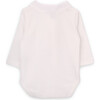 Babys Puppy Organic Cotton Embroidered Collar Long Sleeve Snap Bodysuit, White - Onesies - 3