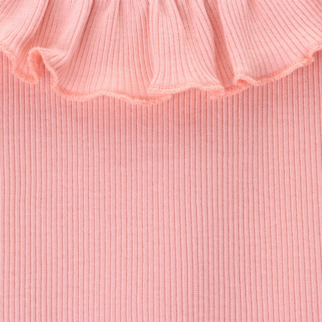 Ruby Crew Neck Ruffled Collar Short Sleeve Body, Muted Clay Rose - Onesies - 2
