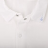 Babys Sky Organic Cotton Embroidered Collar Long Sleeve Snap Bodysuit, White - Onesies - 2