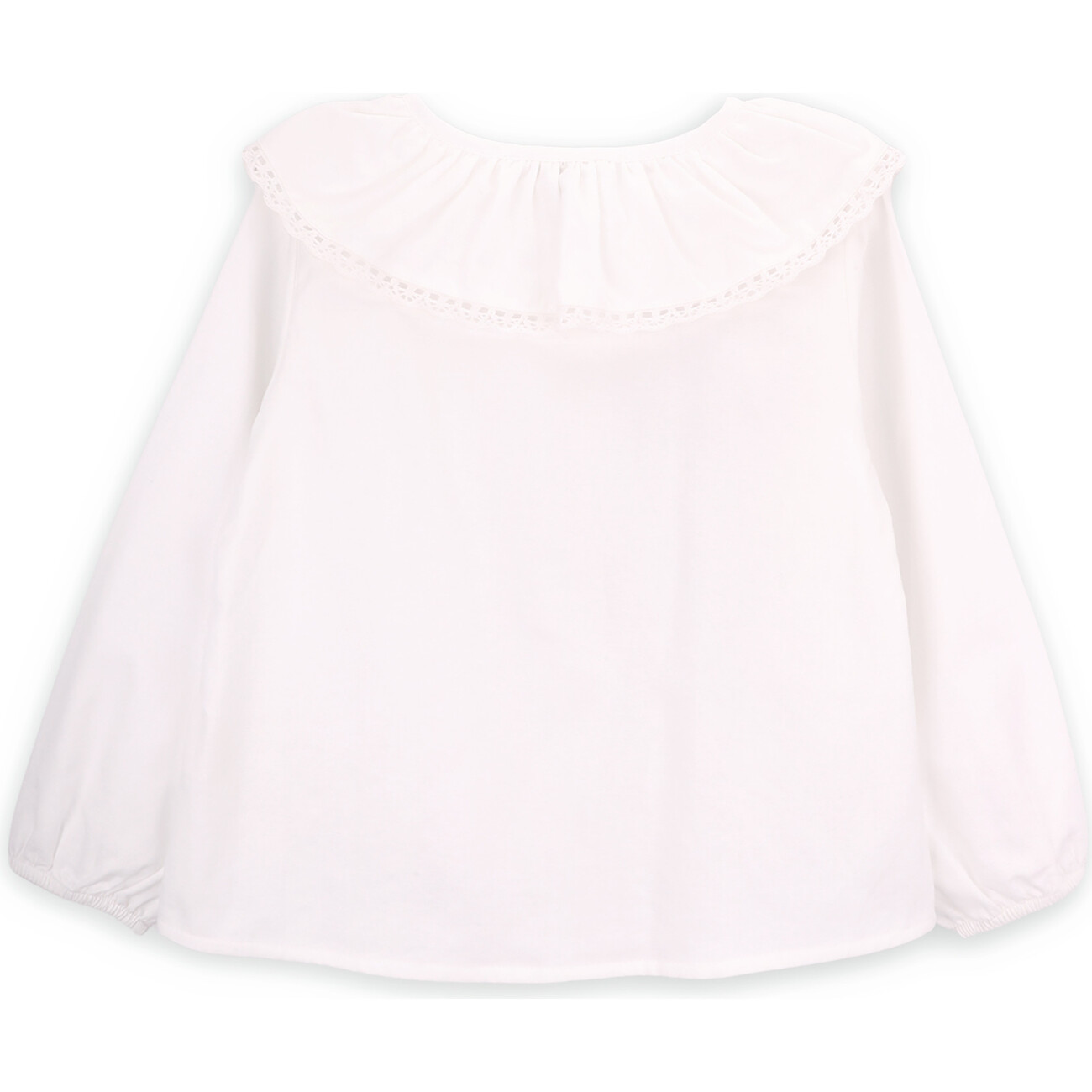 Gauze# FRILL COLLAR BLOUSE ホワイト Gauze (ガーゼ) DOUBLE FRILL COLLAR ANTIQUE BLOUSE / ダブル