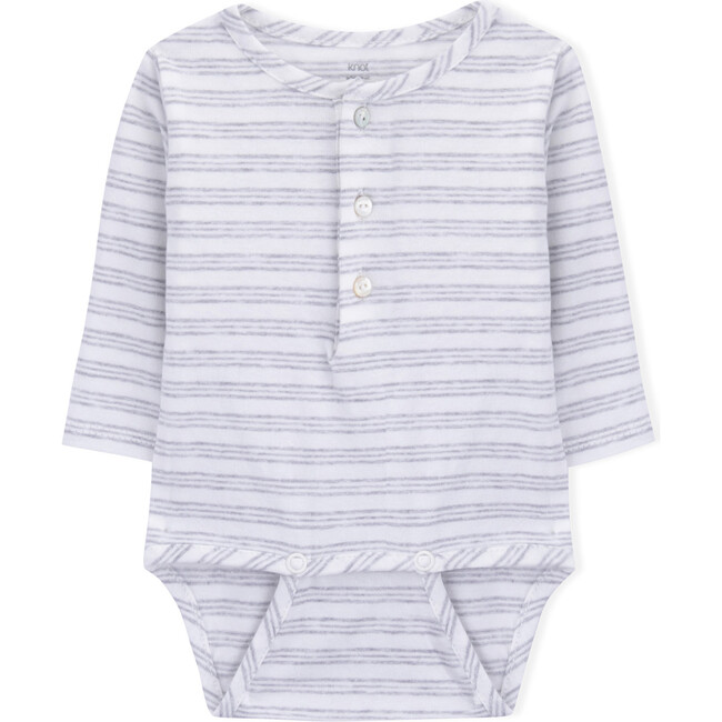 Mattie Long Sleeve Body, Grey Stripes