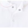 Angel Crew Neck Peter Pan Collar Long Sleeve Buttoned Body, Pearl - Onesies - 2
