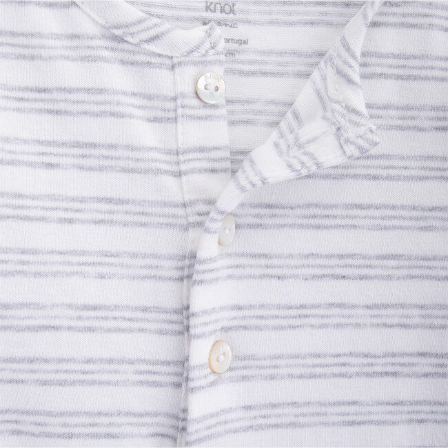 Mattie Long Sleeve Body, Grey Stripes - Onesies - 2