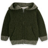 Boy Gustav Merino Wool V-Neck Long Sleeve Zipper Cardigan, Green - Cardigans - 1 - thumbnail