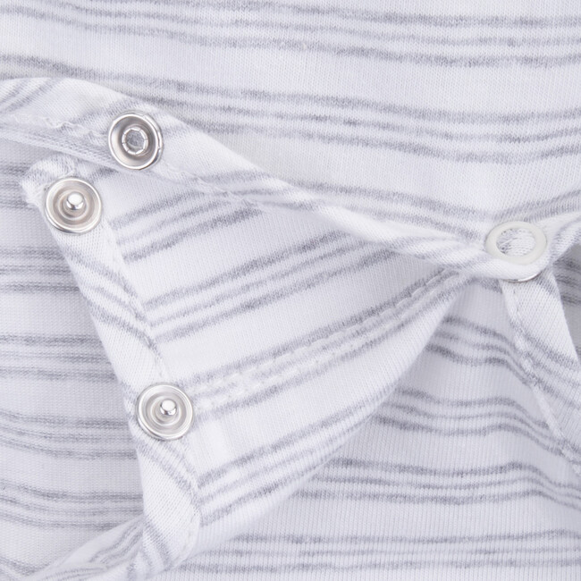 Mattie Long Sleeve Body, Grey Stripes - Onesies - 3