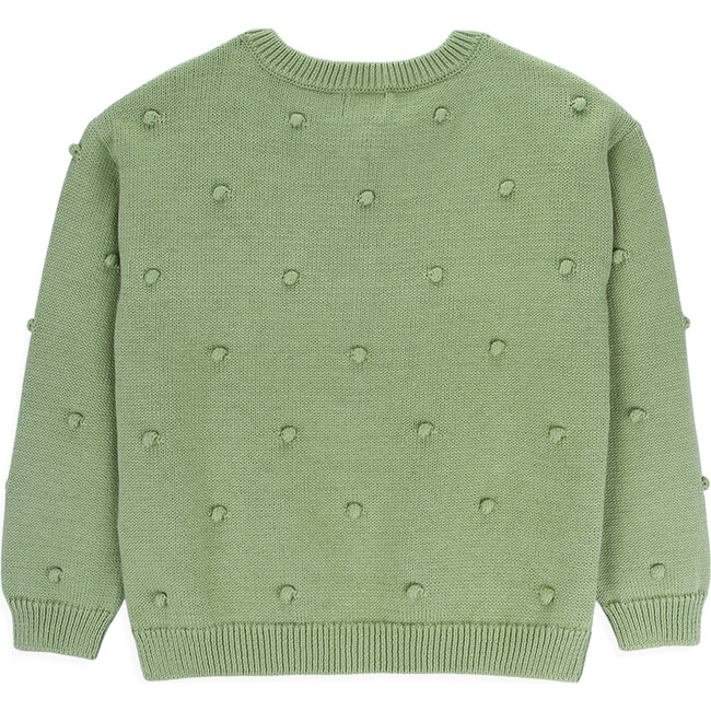 Allison Knit Crew Neck Long Sleeve Buttoned Cardigan, Terragon Green - Cardigans - 3