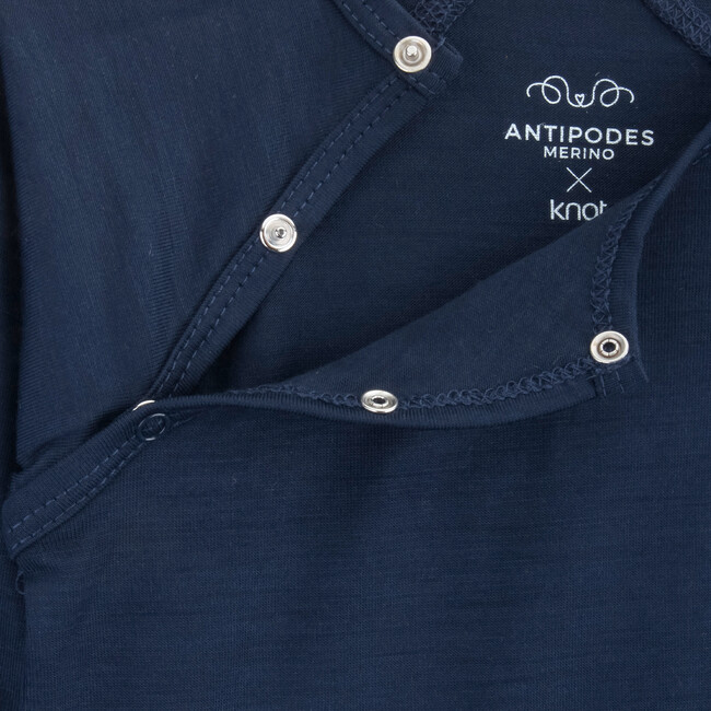 Babygrow, Navy Merino Wool - Rompers - 2