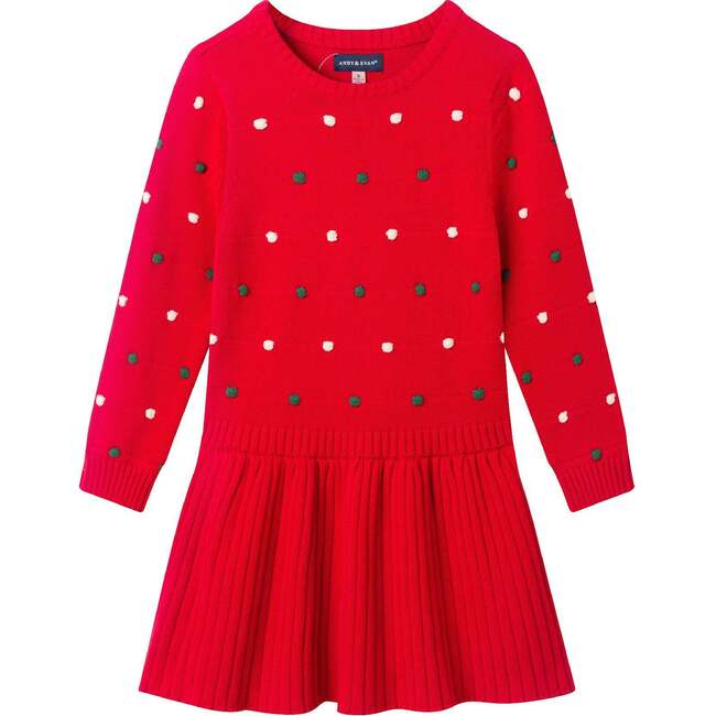 Kids Knit Twofer Dress, Red Bubble