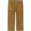 Kids Wide Leg Corduroy Pants, Beige - Pants - 1 - thumbnail