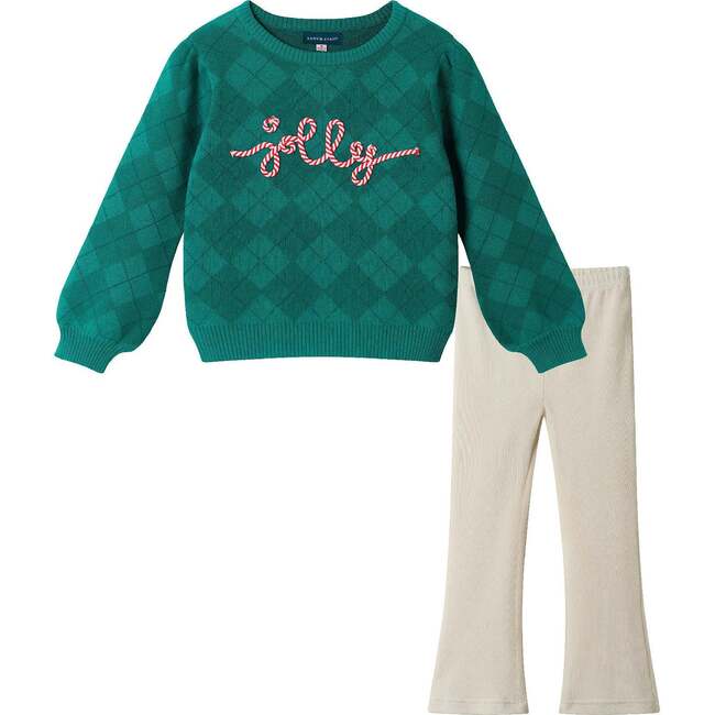 Kids Sweater & Legging, Green Jolly
