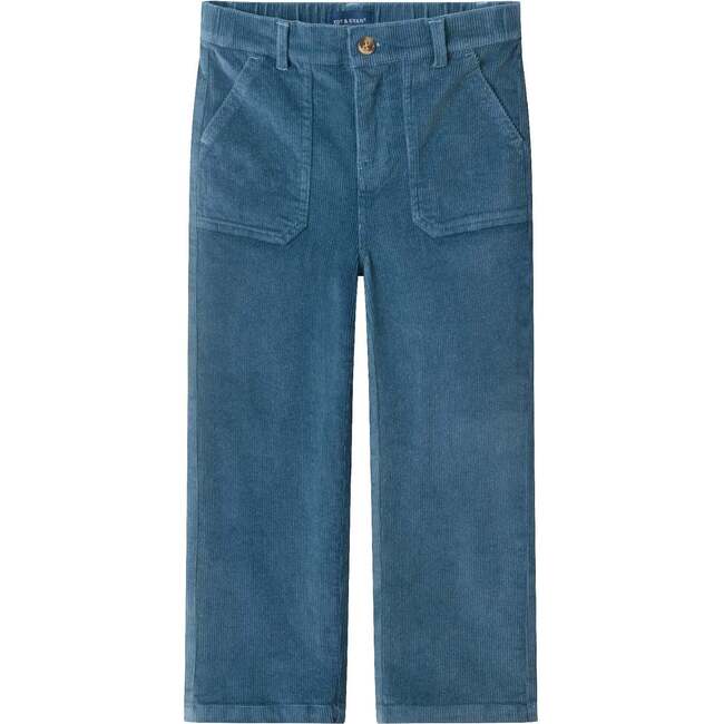 Kids Wide Leg Corduroy Pants, Blue