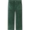 Kids Wide Leg Corduroy Pants, Green - Pants - 1 - thumbnail