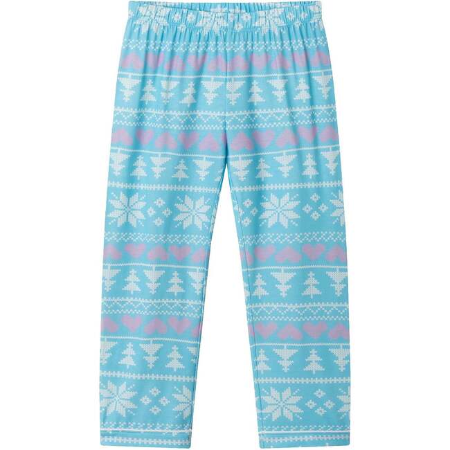 Kids Pajama Set, Blue & Pink Holiday - Pajamas - 4
