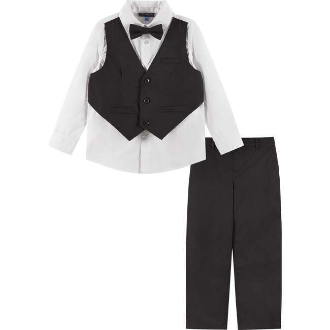 Kids 3-Piece "Dapper-in-a-Dash"  Vest Set, Black