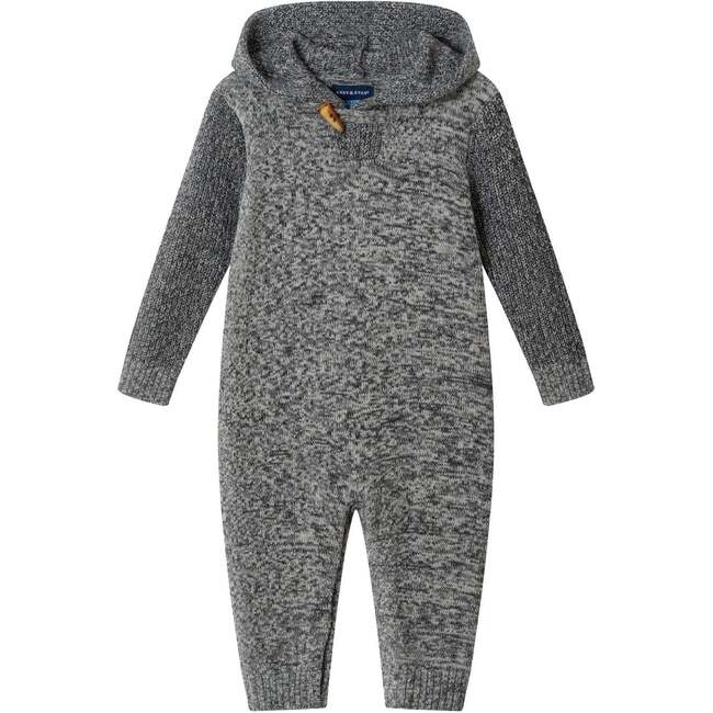 Hooded Romper, Grey Heather