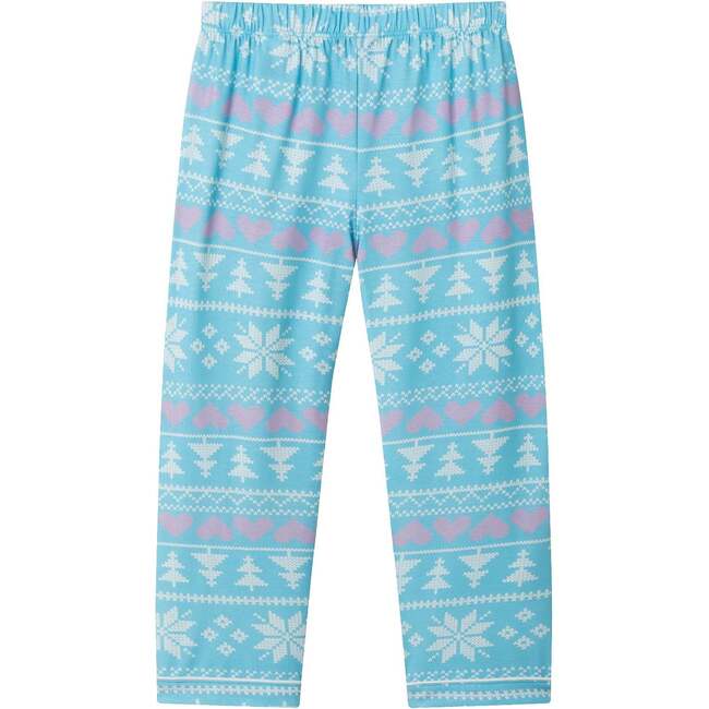 Kids Pajama Set, Blue & Pink Holiday - Pajamas - 6