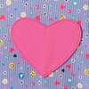 Kids Printed Rib Knit Dress, Purple Hearts - Dresses - 3