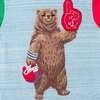 Kids Color Blocked Graphic Tee, Football Bear - T-Shirts - 5