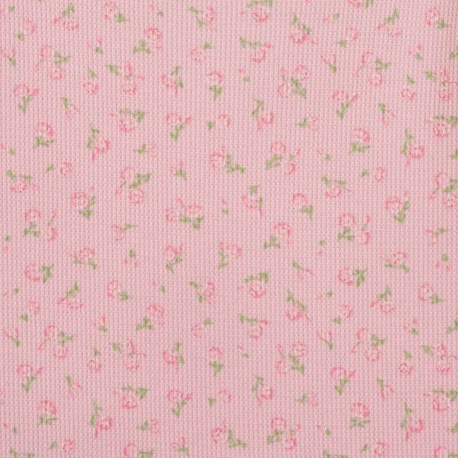 Big Kids Floral Printed Waffle Short Pajama Set, Pink - Pajamas - 3