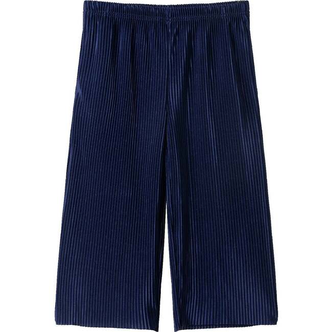 Girls Dressy Pant Set, Navy Plisse - Mixed Apparel Set - 5