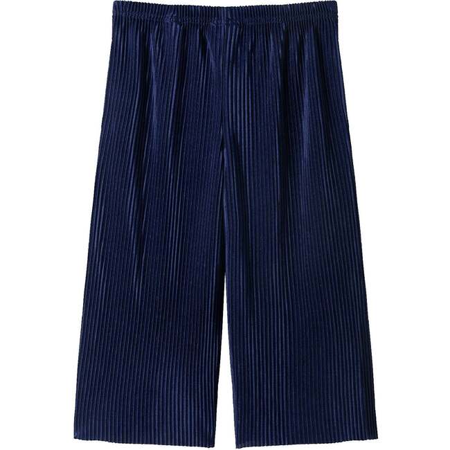 Girls Dressy Pant Set, Navy Plisse - Mixed Apparel Set - 7