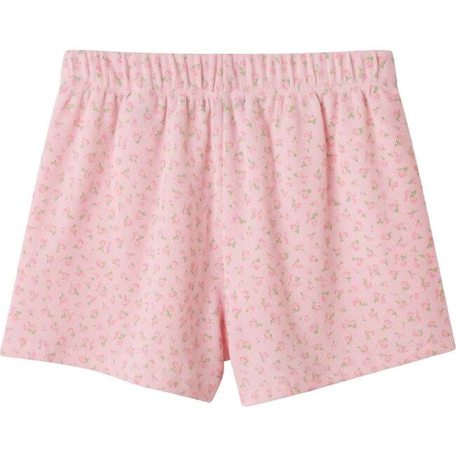 Big Kids Floral Printed Waffle Short Pajama Set, Pink - Pajamas - 7