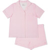 Short Sleeve & Shorts Bamboo Women's Pajama Set, Ballet Stripe - Pajamas - 1 - thumbnail