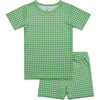 Short Sleeve & Shorts Bamboo Toddler Pajama Set, Garden Gingham - Pajamas - 1 - thumbnail