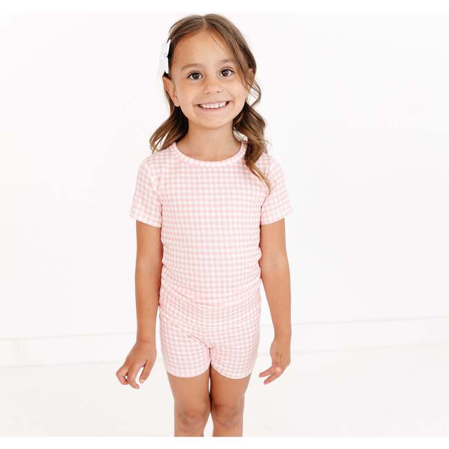 Short Sleeve & Shorts Bamboo Toddler Pajama Set, Sugar Gingham - Pajamas - 2