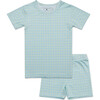 Short Sleeve & Shorts Bamboo Toddler Pajama Set, Bluegrass Picnic - Pajamas - 1 - thumbnail