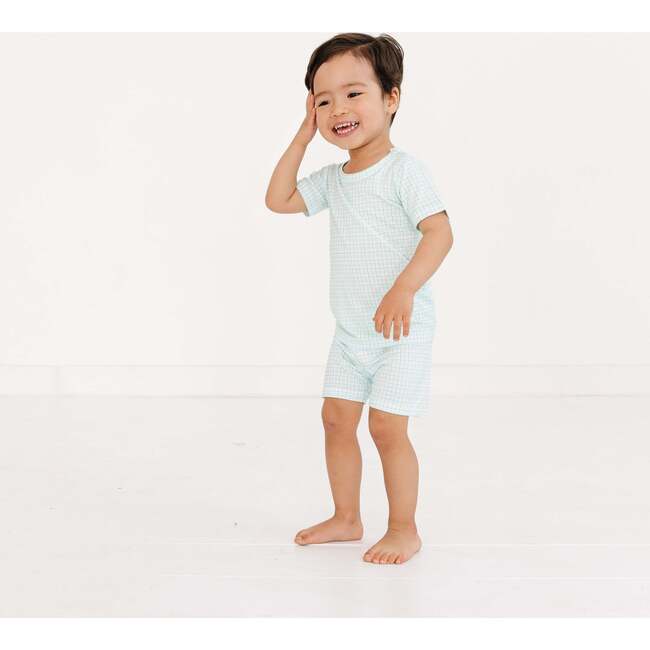 Short Sleeve & Shorts Bamboo Toddler Pajama Set, Bluegrass Picnic - Pajamas - 2