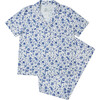 Short Sleeve & Pants Bamboo Women's Pajama Set, Porcelain Vine - Pajamas - 1 - thumbnail