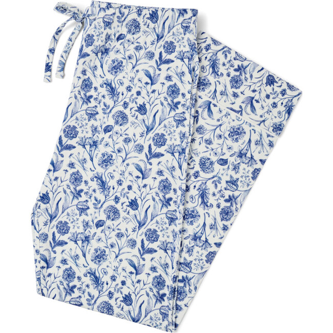 Short Sleeve & Pants Bamboo Women's Pajama Set, Porcelain Vine - Pajamas - 3