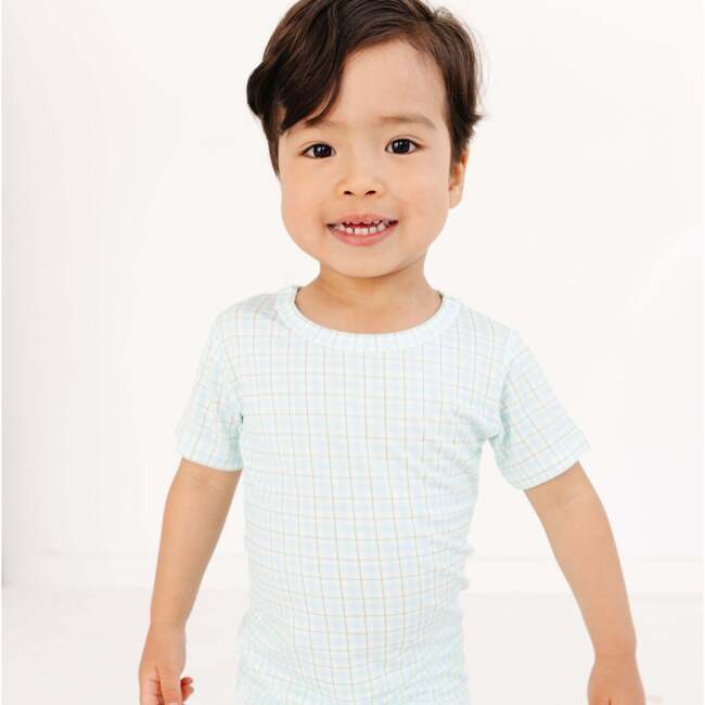 Short Sleeve & Shorts Bamboo Toddler Pajama Set, Bluegrass Picnic - Pajamas - 3