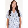 Short Sleeve & Pants Bamboo Women's Pajama Set, Porcelain Vine - Pajamas - 5