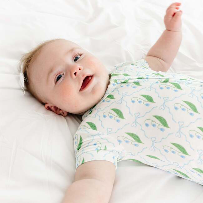 Short Sleeve Bamboo Sleeper, Bluebell Bows - Pajamas - 4