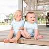 Short Sleeve & Shorts Bamboo Toddler Pajama Set, Harbor Gingham - Pajamas - 5