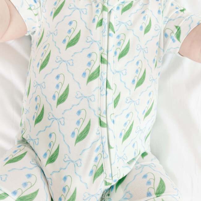 Short Sleeve Bamboo Sleeper, Bluebell Bows - Pajamas - 5