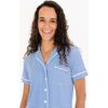 Short Sleeve & Pants Bamboo Women's Pajama Set, Cobalt Stripe - Pajamas - 6