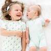 Short Sleeve & Shorts Bamboo Toddler Pajama Set, Bluebell Bows - Pajamas - 4