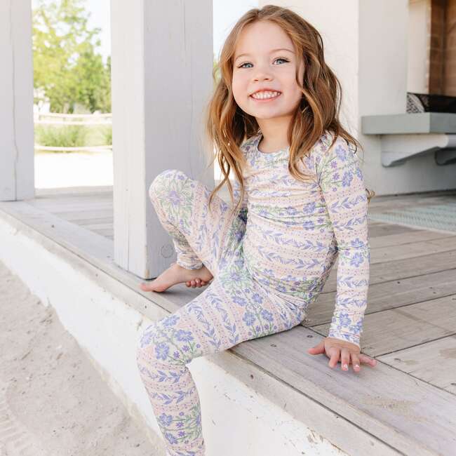 Bamboo Toddler Pajama Set, Spring Cascade